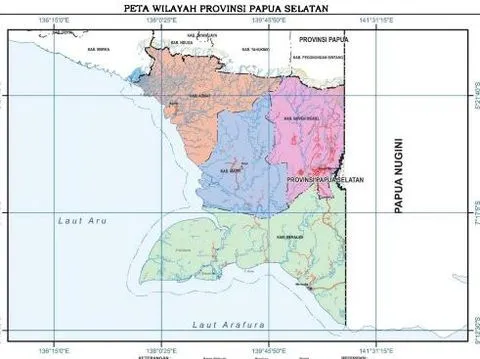 Daftar Nama Kabupaten dan Kota di Provinsi Papua Selatan