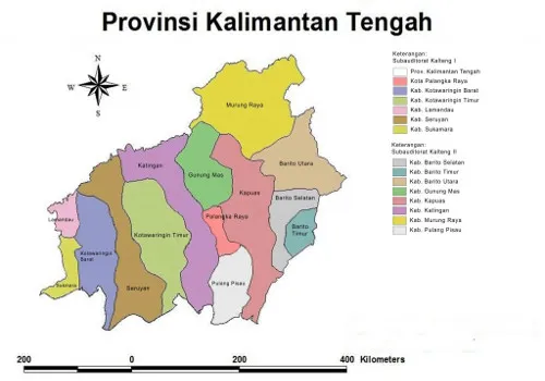 Daftar Nama Kabupaten dan Kota di Kalimantan Tengah