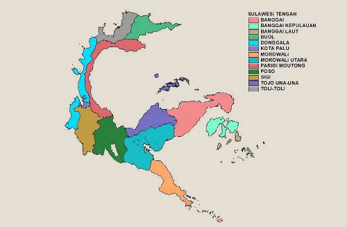 Daftar Nama Kabupaten dan Kota di Sulawesi Tengah